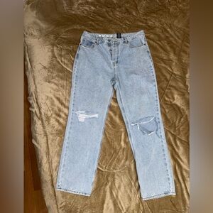 Light Blue Distressed Women's Jeans